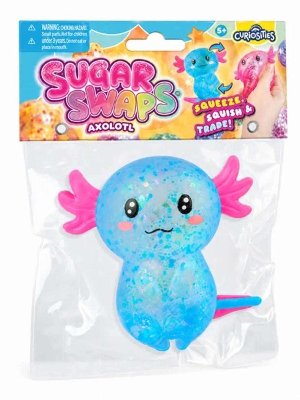 ORB Sugar Swaps Axolotl Plush Toy Blue & Pink NWT